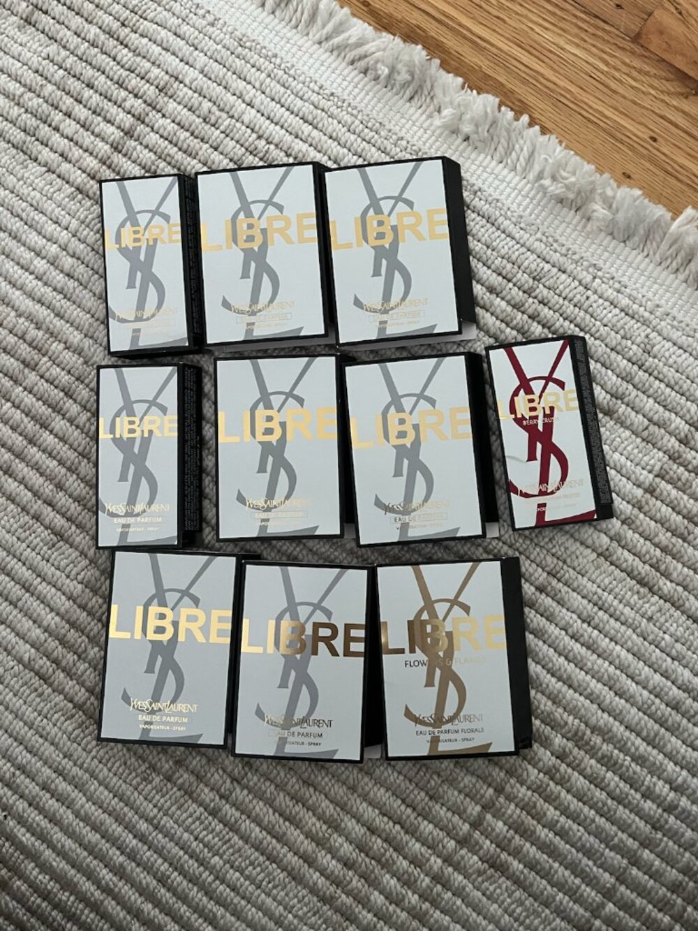 YSL Libre/Berry Crush/Flowers & Flame Collection 10 Pcs Set 1.2ml/0.04 fl oz